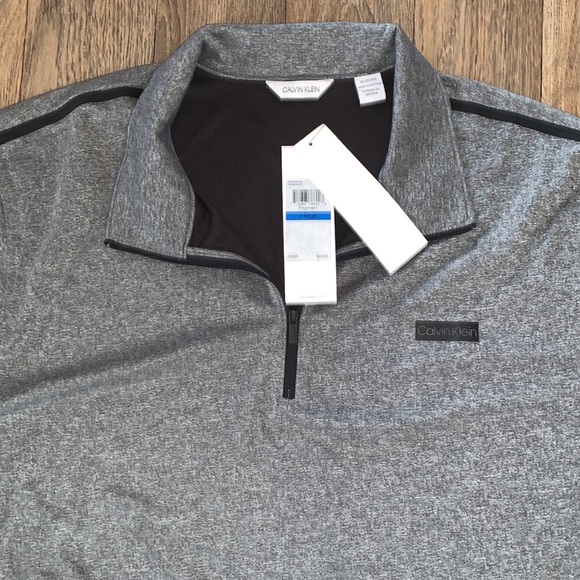 Calvin Klein Mens XLarge Grey/Black Thin, Collared Long Sleeve Shirt NWT - Picture 5 of 11